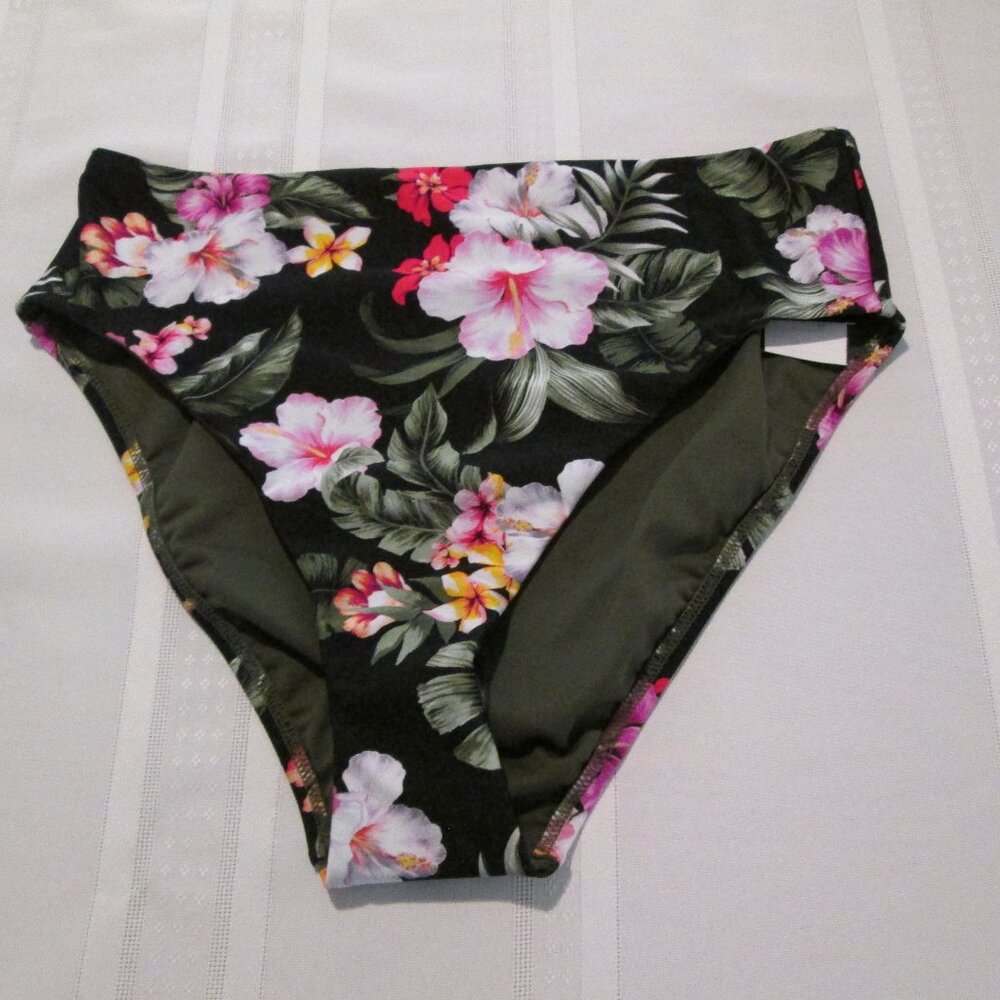 Bar III Floral-Print High-Waist High-Leg Bikini Bottoms NWT Sz M - Picture 3 of 8